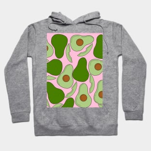 Avocado Pattern on Pink Hoodie